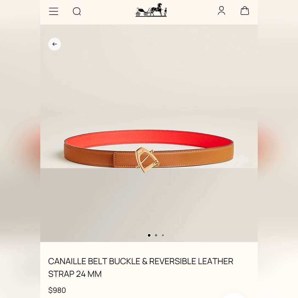 Authentic Hermes Orange Sable Leather Belt - 650 obo - Picture 8 of 9